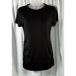 UltraLite Open-Back Rib-Knit Go Dry T- Shirt, Black, Sz: M, 83-39